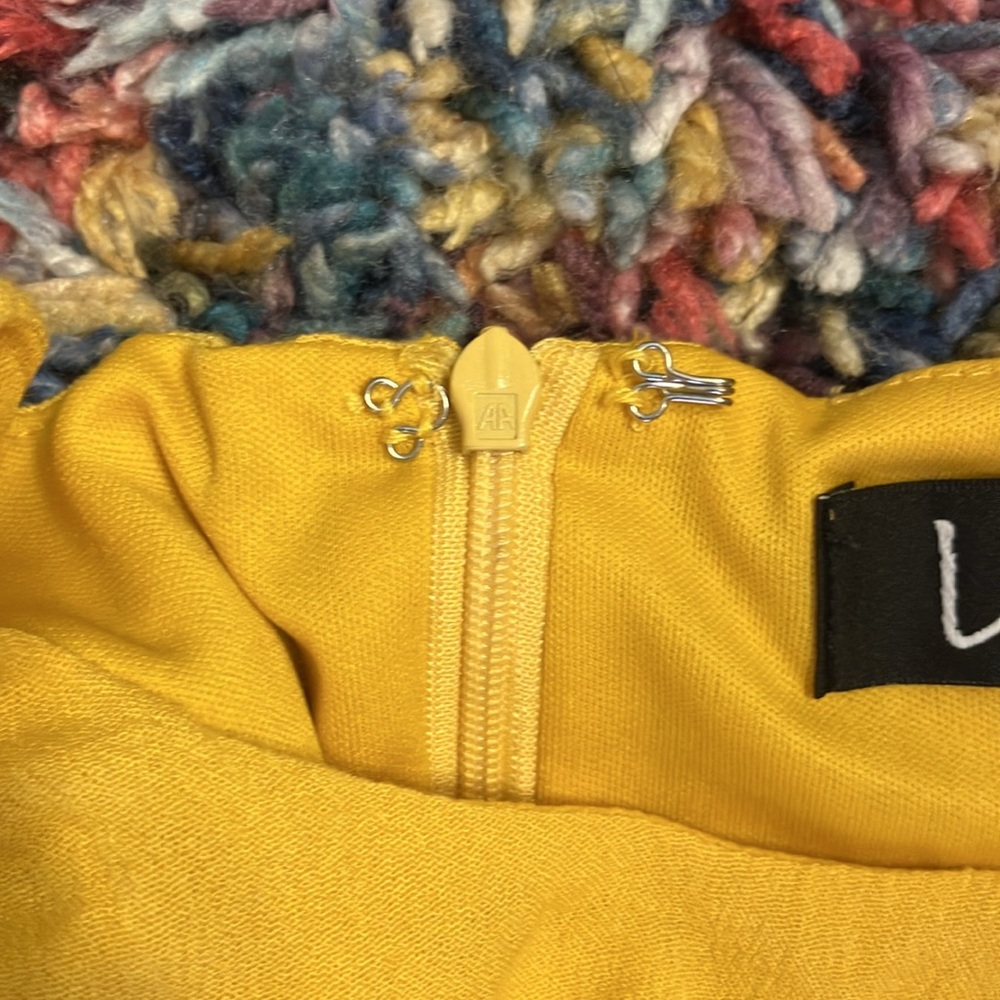 Lulu's Bright Yellow Short Sleeve Ruffle Hem Dress - Picture 5 of 9